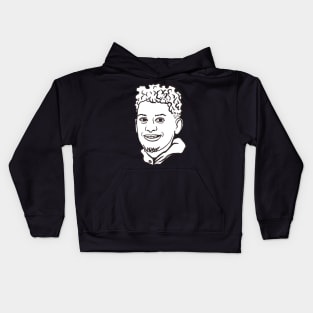 Patrick mahomes - cartoon simply Kids Hoodie